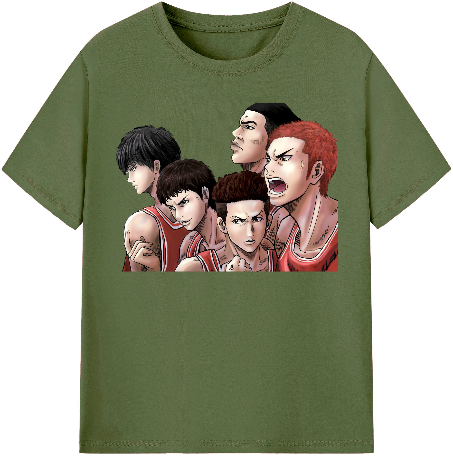 SLAM DUNK／スラムダンク 綿100％半袖Tシャツ（フロントプリント）